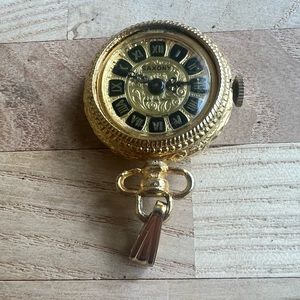 Vintage Saxony ladies pocket watch pendant retro jewelry Swiss mechanical